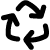 Ikon återvinningssymbol.
